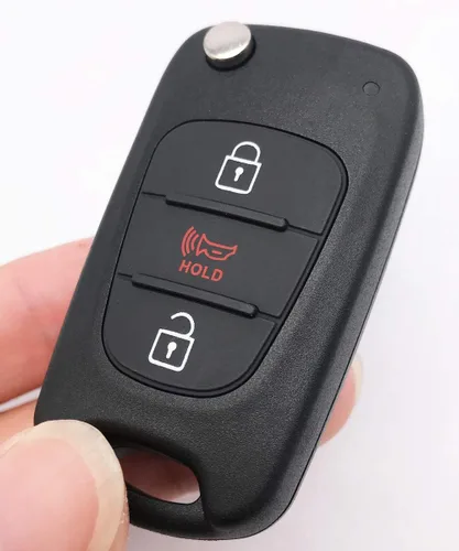 Vista 5 de Funda de Llavero de Repuesto Plegable Abatible Compatible con Kia Soul Rio 2012-2014 Carcasa de Llavero de Entrada sin Llave