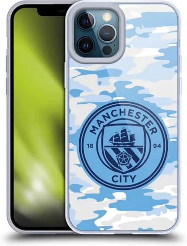 Vista 148 de Head Case Designs Funda de gel con licencia oficial del Manchester City Man City FC Blue Moon Badge Camou [protección de grado militar] compatible