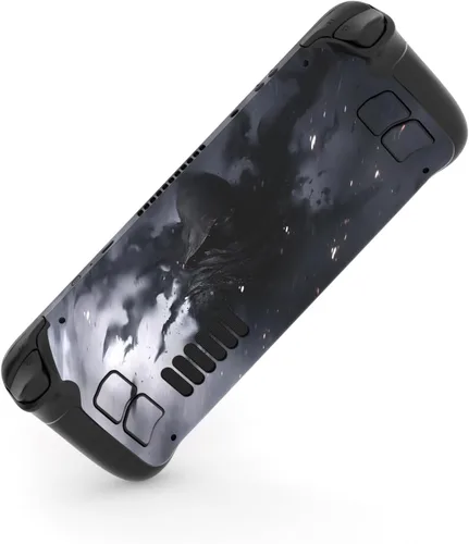 Vista 5 de PlayVital Juego completo de calcomanías protectoras para Steam Deck LCD, pegatinas personalizadas Cubierta de vinilo para Steam Deck OLED - Shadow