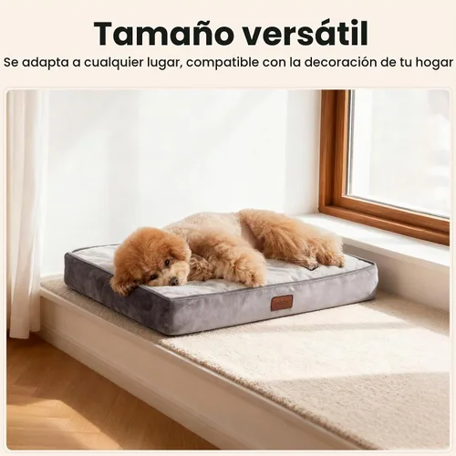 Vista 4 de OhGeni Cama ortopédica para perros pequeños, espuma viscoelástica 01-gris
