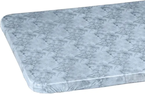 Vista 6 de Fox Valley Traders Funda elástica de vinilo de mármol para mesa de banquetes
