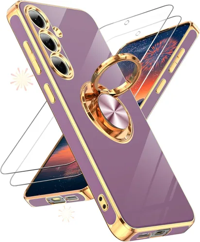 Vista 159 de LeYi Funda para iPhone XR: con Protector de Pantalla de Vidrio Templado [Paquete de 2] Soporte de Anillo Giratorio de 360°, Soporte Magnético