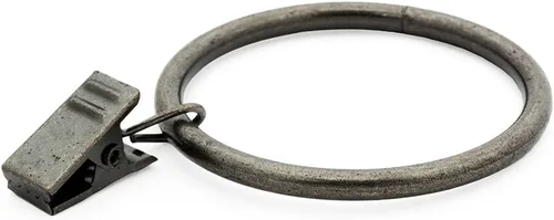 Vista 13 de Ivilon Anillos de Clip para Cortinas de Tela - Anillos de Clip para Paneles de Cortina de 4.3 cm, Juego de 14 - Latón Antiguo Latón envejecido