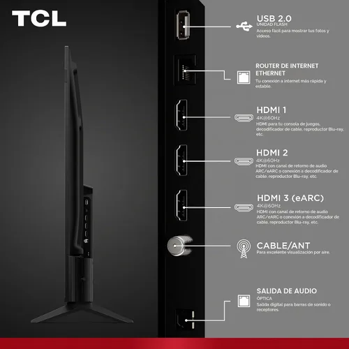 Vista 3 de TCL 50" R7D 4K QLED Roku TV (50R7D)