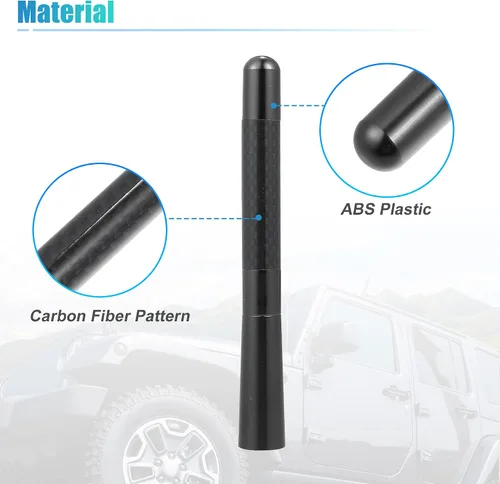 Vista 5 de X AUTOHAUX 1 Unidades 4.7 in 4.7 Pulgadas Universal Coche AM FM Radio Señal Antena Mástil para Jeep para Dodge para Ram para Ford para Toyota Fibra