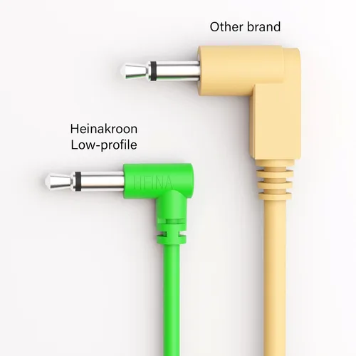 Vista 7 de Cables de conexión CV multicolores de perfil bajo en ángulo/recto de 0.138 in - NO para guitarras - Cables de conexión modulares Eurorack, paquete