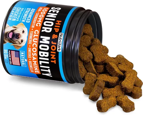 Vista 7 de Glucosamina para perros – 1000 mg – Suplemento para articulaciones de perros mayores – Masticables avanzados de apoyo para la cadera