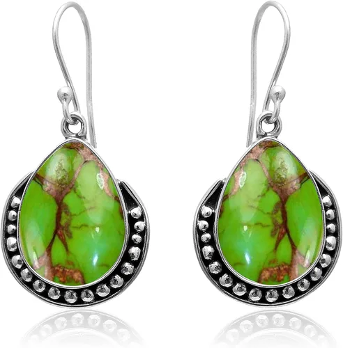 Vista 8 de Veracity Jewelry - Aretes de plata de ley con piedras preciosas para mujeres y niñas, regalo para su cumpleaños, aniversario, esposa, mamá, novia