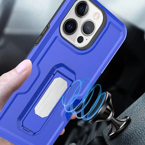 Vista 2 de Funda para iPhone 13/13 Mini/13 Pro/13 Pro Max, cubierta de protección completa, cubierta de policarbonato con ranura para tarjetas con soporte
