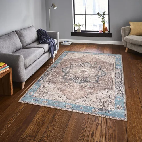 Vista 262 de GLN Rugs Traditional Collection - Alfombra de felpilla lavable a máquina, tradicional lavable, antideslizante, alfombra de felpilla de pelo corto