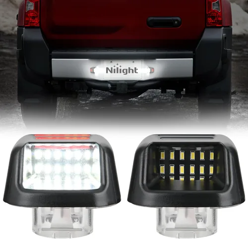 Vista 28 de Nilight Luces de placa de vehículo, lente transparente, luz blanca, 6000K, paquete de 2 unidades Transparente Durango 2014-2023