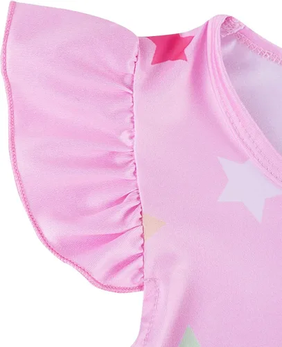 Vista 4 de Vestido de manga corta para niñas pequeñas vestido rojo para niñas de 3 a 7 años