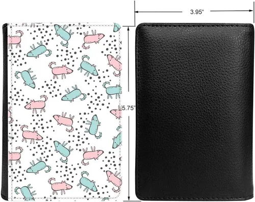 Vista 2 de PU Leather Passport Holder Travel Wallet RFID Blocking Card Case Cover With Unique