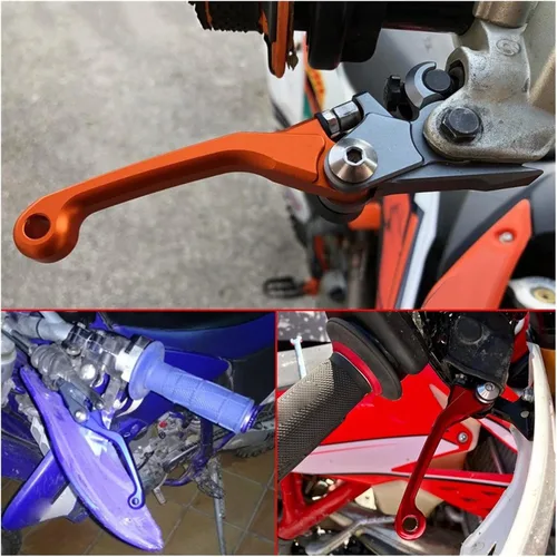 Vista 3 de Manillar de palancas para Yamaha XTZ125 XTZ 125 2003-2016 2014 2013 2012 2011 2010 2009 2008 2007 2006 2005 2004 Motocross Accesorios Pivot ke Negro