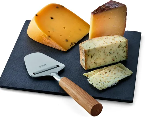 Vista 3 de triangle Cheese Plane - Rebanadas uniformemente quesos suaves y duros, mango de madera de ciruela, apto para lavavajillas, colección Sense