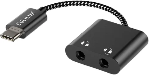Vista 8 de Cubilux divisor de auriculares de 3,5 mm a doble conector de audio compatible con MacBook iPad iPod, Smartphone, computadora, portátil, tableta Negro