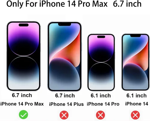 Vista 4 de Película protectora de pantalla de espejo de vidrio templado antiazul para iPhone 14 Pro Max, 6.7 pulgadas, dureza 9H, antiarañazos, cubierta