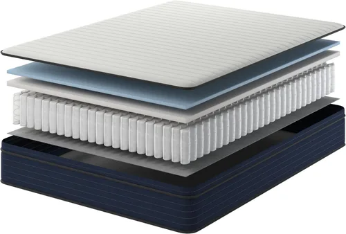 Vista 3 de NapQueen Tamaño Completo, Colchón Híbrido New Victoria de 10 Pulgadas con Gel Refrigerante Infundido, Resortes de Bolsillo y Espuma Viscoelástica