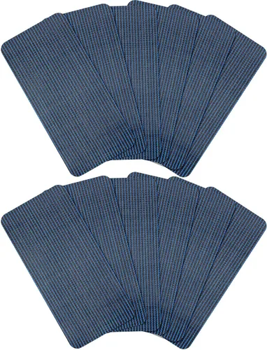 Vista 9 de Treela Kit de reparación de 6 piezas de cubierta de seguridad para piscina, kit de reparación de parche azul para piscina, malla autoadhesiva
