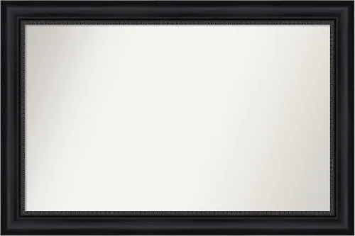 Vista 55 de Amanti Art Espejo personalizado, espejo de baño negro Astor, espejo de pared o espejo de tocador de baño sobre el fregadero (25 x 25 pulgadas)