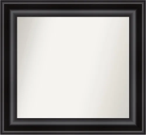 Vista 641 de Amanti Art Espejo personalizado, espejo de baño negro puente, espejo de pared o espejo de tocador de baño sobre el fregadero (26 x 26 pulgadas)