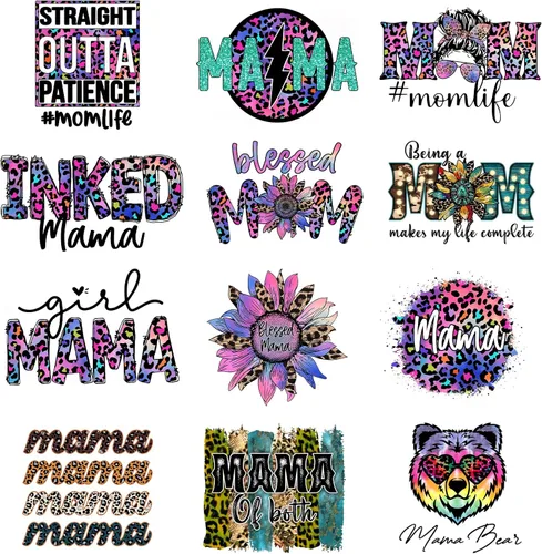 Vista 7 de 12 piezas de parches para planchar para ropa de mujer, calcomanías de transferencia de calor para ropa, camisetas, jeans, mochilas, calcomanías
