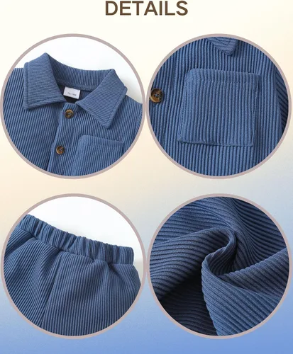 Vista 40 de Conjunto de ropa de verano para bebé y niño, camiseta de manga corta de algodón, pantalones cortos de dinosaurios, conjunto de ropa para niño
