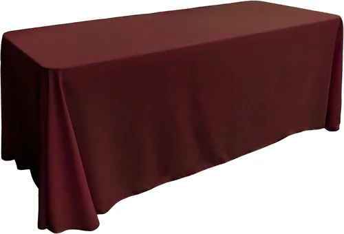 Vista 129 de LA Linen Mantel rectangular lavable de popelín de poliéster, resistente a las manchas y a las arrugas, cubierta de mesa 60x84, mantel de tela