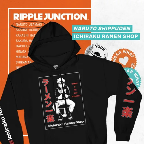 Vista 2 de Ripple Junction Naruto Shippuden - Sudadera con capucha unisex para adulto Ichiraku Ramen Best Pleasure