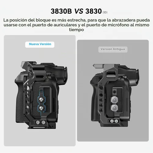 Vista 6 de SmallRig Kit de jaula C R5/R6/R5 para Canon R5/R6/R5 C, kit de mano para cámara con mango superior y abrazadera para cable - 3830