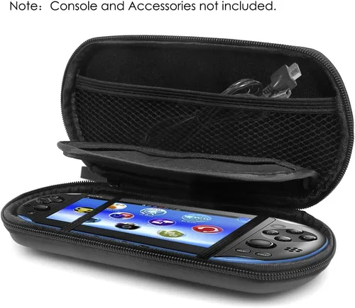 Vista 3 de ProProtective - Funda para Sony Playstation Vita 2000 con protectores de pantalla, vidrio templado AFUNTA para pantalla frontal y película de PET