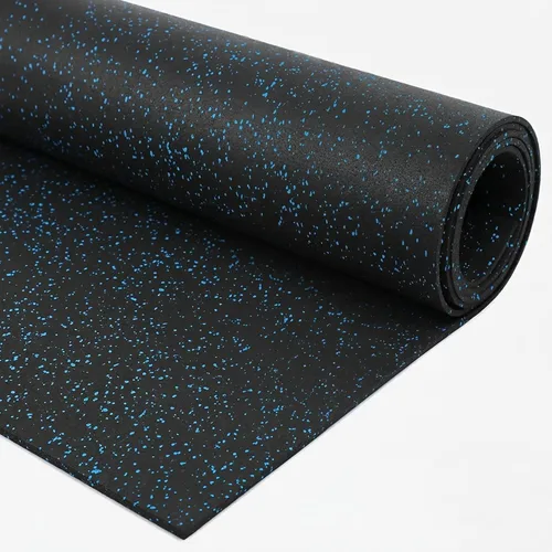 Vista 11 de Rollo de piso de goma resistente de 1/4" de espesor de Floor Inc Tapetes de piso de goma reciclada flexibles para gimnasio en casa Tapete