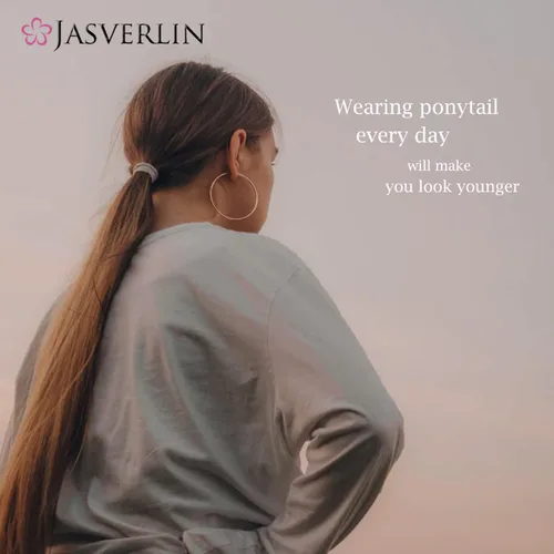 Vista 7 de JASVERLIN 100 ligas para el cabello de algodón sin costuras, bandas elásticas gruesas suaves y sin daños, soportes para cola de caballo para mujeres