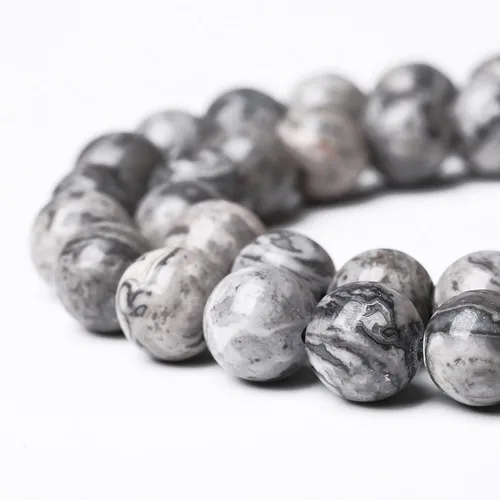 Vista 8 de 100 cuentas de piedra multicolor natural de 0.236 pulgadas (0.236 in), cuentas espaciadoras sueltas redondas para hacer pulseras, collares, aretes
