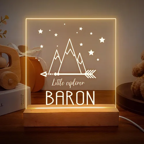 Vista 14 de Luz nocturna personalizada para bebés y niños, lámpara LED de corona de estrellas con nombre personalizado para niñas y niños, luces nocturnas