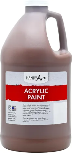 Vista 42 de Handy Art Pintura acrílica, juego de 12 colores, botellas de 16 onzas, acrílico líquido para estudiantes semibrillante, consistencia de flujo