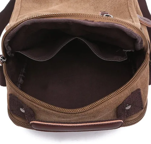 Vista 6 de Sechunk Bolsas pequeñas de lona de hombro bolsa de viaje bolsa de negocios bolsa de trabajo para hombres y mujeres