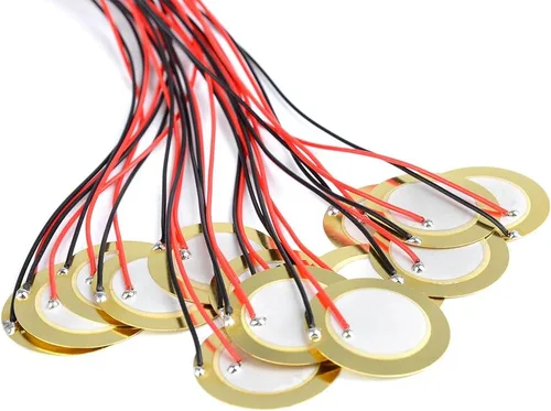 Vista 3 de TIMESETL 15pcs Piezo Pickup 1.063 in Piezo Amplificadores Discos con 13" Cables para Guitarra Acústica Tambor