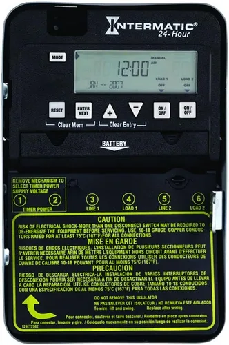 Vista 2 de Temporizador Intermatic ET1125C de 30 amp, electrónico, de 24 horas, de 120 a 277 VAC, NEMA 1, ET1105C