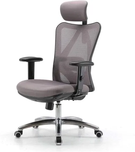 Vista 8 de Silla de oficina ergonómica giratoria ejecutiva multifunción de malla con ajustable (negro)
