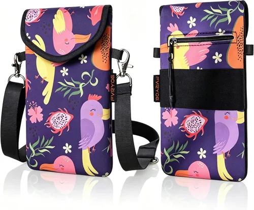 Vista 35 de Funda de neopreno para teléfono con correa cruzada y correa elástica Bear Woodland