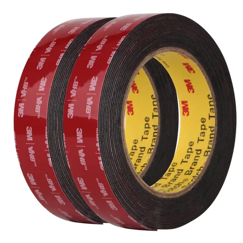 Vista 9 de Cinta de montaje de doble cara 3M 5925 VHB Negra de espuma adhesiva fuerte de alta unión resistente al agua adhesivo fuerte Grosor 0.64 mm