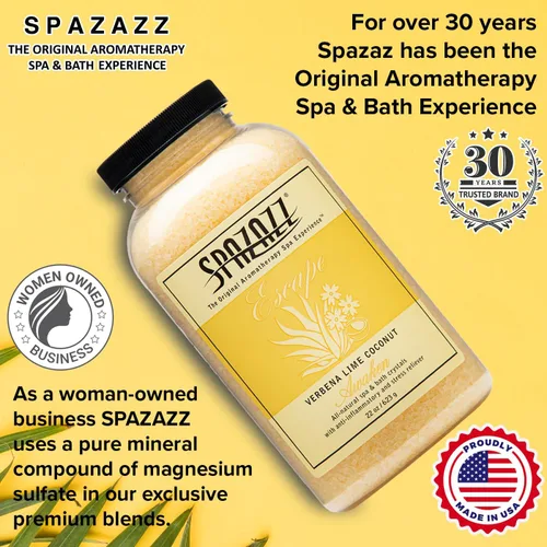 Vista 6 de Spazazz 7377C Cristales de spa y baño, lima y coco, 22 onzas