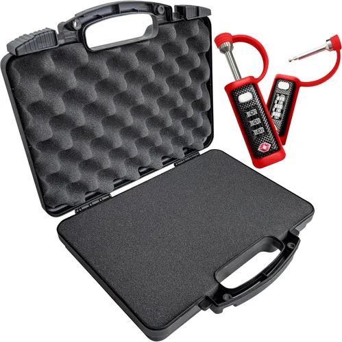 Vista 15 de Cedar Mill Fine Firearms Estuche para pistola aprobado por la TSA - Caja fuerte para pistola y pistola de 0.354 in, revólver - Estuche rígido