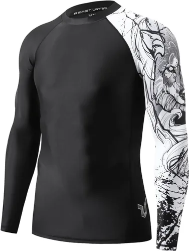 Vista 2 de ADOREISM Camiseta de natación de compresión de secado rápido UPF 50+ para hombre