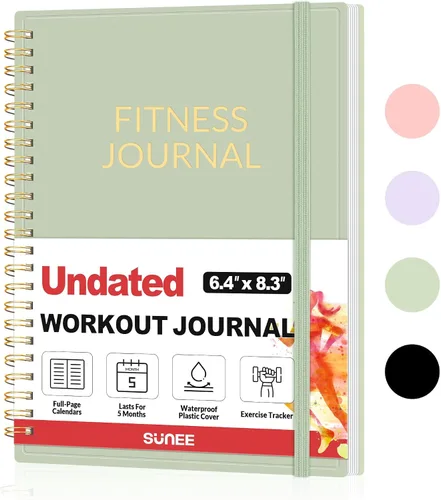 Vista 13 de Diario de Fitness y Planificador de Entrenamiento para Mujeres y Hombres, A4 (21.6 cm x 27.9 cm) Diario de Entrenamiento y Libro de Planificación