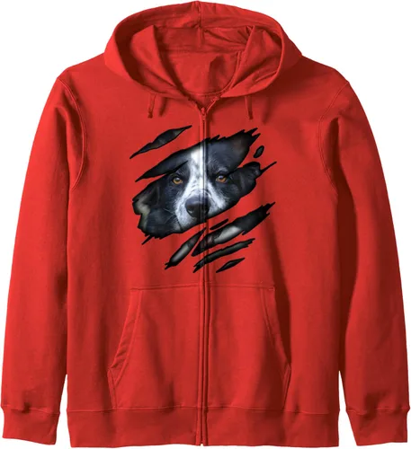 Vista 9 de Diseño de Border Collie in me, diseño de perro, sudadera con cremallera para perro Pedigree