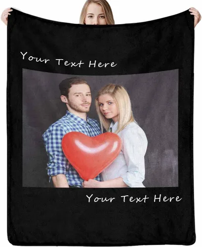 Vista 8 de D-Story Manta personalizada con foto, entrega al día siguiente, hecha en EUA, Manta de collage personalizada, haz una manta personalizada