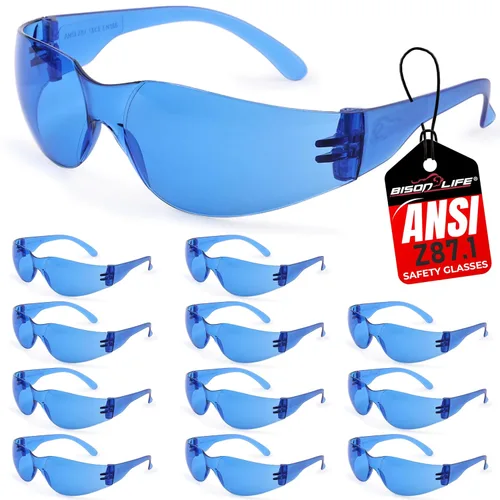 Vista 3 de BISON LIFE Gafas de seguridad surtidas para hombres y mujeres ANSI Z87.1
