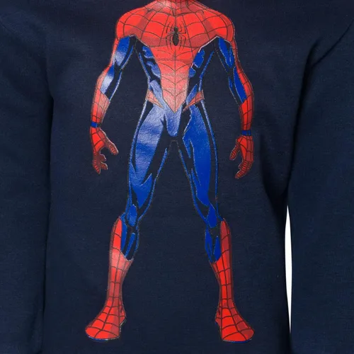 Vista 6 de Marvel Avengers Spiderman Boys Fleece Cosplay Pullover Hoodie Toddler to Big Kid
